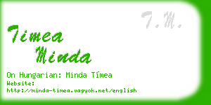 timea minda business card